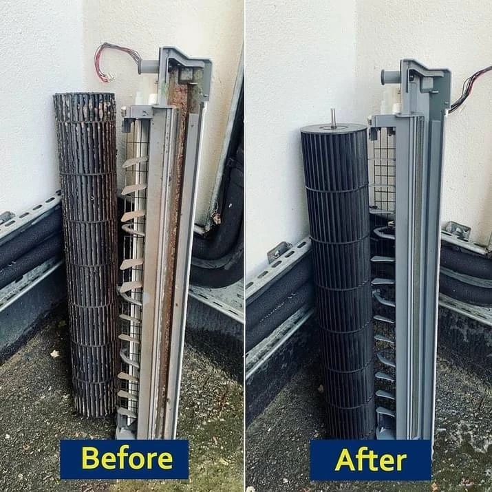 Before and After HVAC Installation
